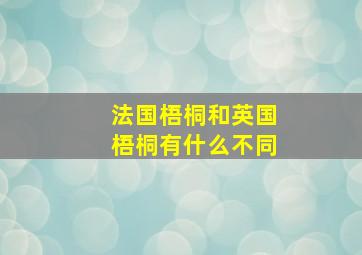 法国梧桐和英国梧桐有什么不同