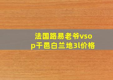 法国路易老爷vsop干邑白兰地3l价格