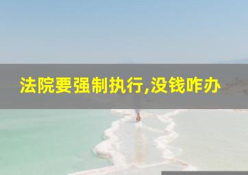 法院要强制执行,没钱咋办