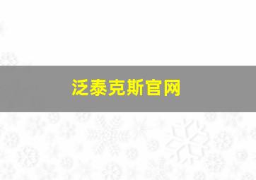 泛泰克斯官网