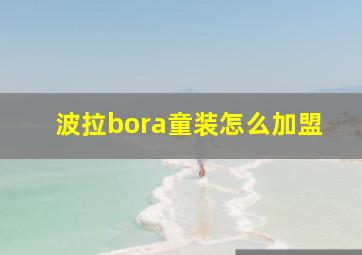 波拉bora童装怎么加盟