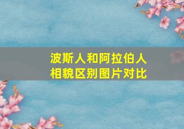 波斯人和阿拉伯人相貌区别图片对比