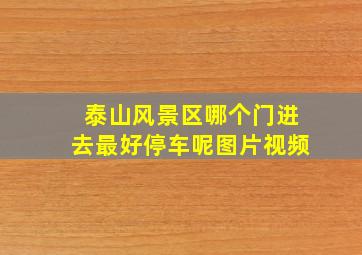 泰山风景区哪个门进去最好停车呢图片视频