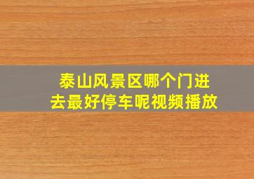 泰山风景区哪个门进去最好停车呢视频播放