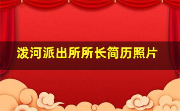 泼河派出所所长简历照片