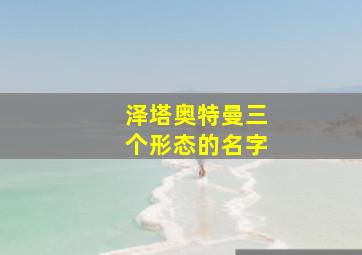 泽塔奥特曼三个形态的名字