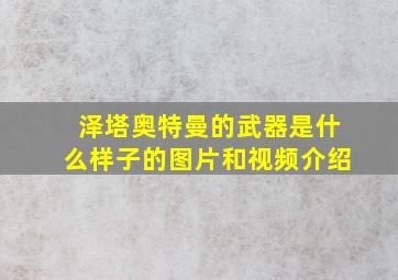 泽塔奥特曼的武器是什么样子的图片和视频介绍