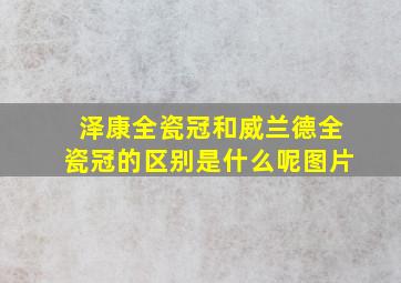 泽康全瓷冠和威兰德全瓷冠的区别是什么呢图片