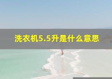 洗衣机5.5升是什么意思