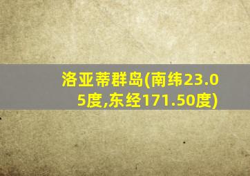 洛亚蒂群岛(南纬23.05度,东经171.50度)