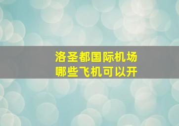 洛圣都国际机场哪些飞机可以开