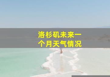 洛杉矶未来一个月天气情况