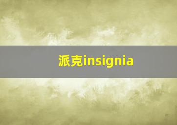 派克insignia