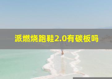 派燃烧跑鞋2.0有碳板吗