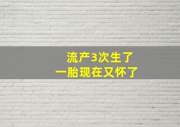 流产3次生了一胎现在又怀了