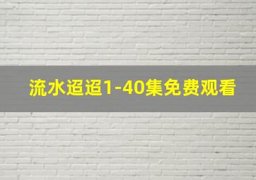 流水迢迢1-40集免费观看