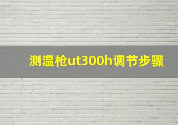 测温枪ut300h调节步骤