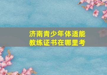 济南青少年体适能教练证书在哪里考