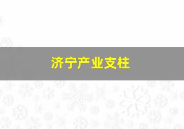 济宁产业支柱