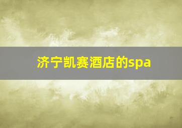 济宁凯赛酒店的spa