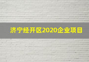 济宁经开区2020企业项目