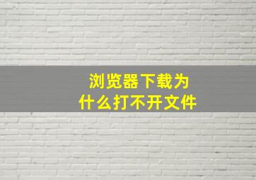 浏览器下载为什么打不开文件