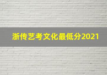 浙传艺考文化最低分2021