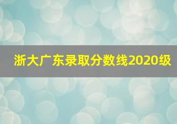 浙大广东录取分数线2020级