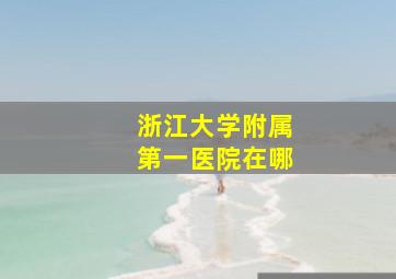 浙江大学附属第一医院在哪