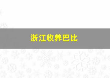 浙江收养巴比