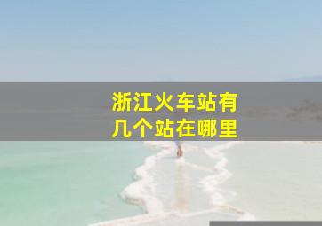 浙江火车站有几个站在哪里