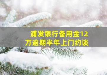 浦发银行备用金12万逾期半年上门约谈