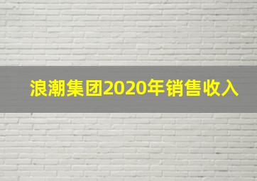 浪潮集团2020年销售收入