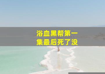 浴血黑帮第一集最后死了没