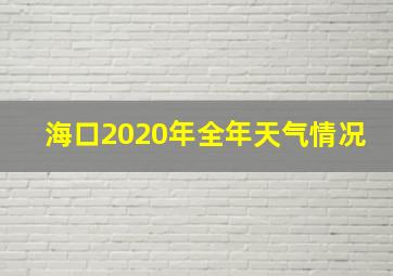 海口2020年全年天气情况