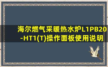 海尔燃气采暖热水炉L1PB20-HT1(T)操作面板使用说明