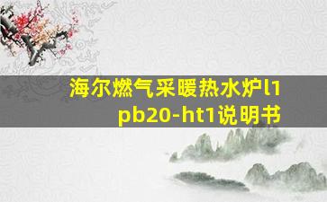 海尔燃气采暖热水炉l1pb20-ht1说明书