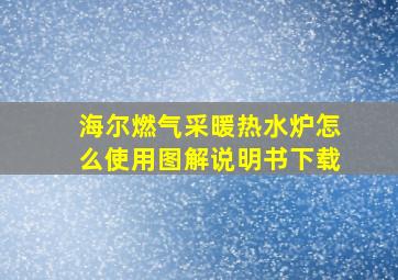 海尔燃气采暖热水炉怎么使用图解说明书下载