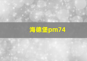 海德堡pm74