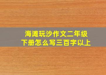 海滩玩沙作文二年级下册怎么写三百字以上