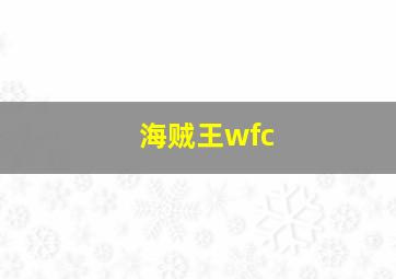 海贼王wfc