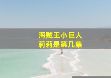 海贼王小巨人莉莉是第几集