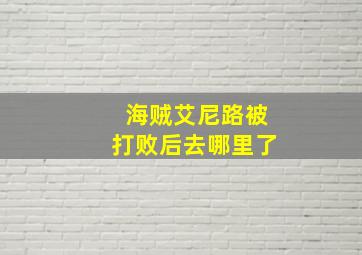 海贼艾尼路被打败后去哪里了