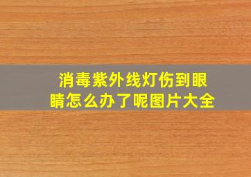 消毒紫外线灯伤到眼睛怎么办了呢图片大全