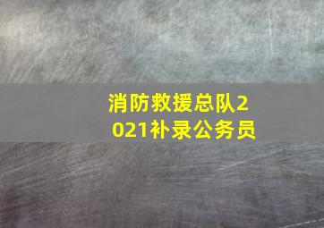 消防救援总队2021补录公务员