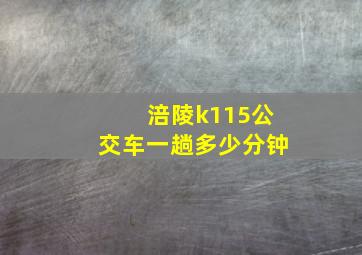 涪陵k115公交车一趟多少分钟