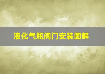 液化气瓶阀门安装图解