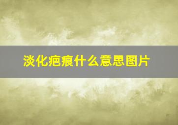 淡化疤痕什么意思图片