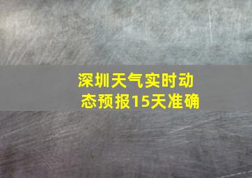 深圳天气实时动态预报15天准确