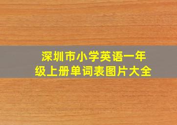 深圳市小学英语一年级上册单词表图片大全